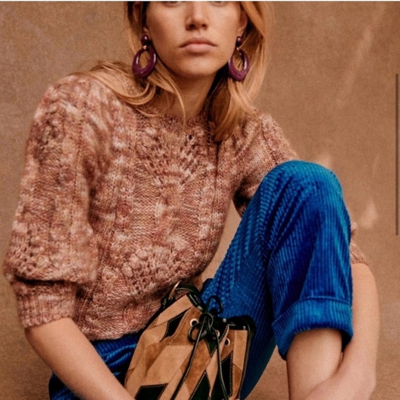 🤎Sezane Mohair Wool Knit Short Sleeve
Sweater Giulia XXL🤎 - Picture 5 of 8